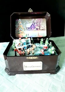 "Feliz Navidad Caja de Música con Luces Intermitentes Toca ""Jingle Bells"  - Imagen 1 de 9