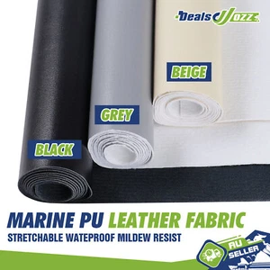PU Vinyl Leather Fabric Renovate Auto Upholstery Sun Cold Crack Mildew Resistant - Picture 1 of 23