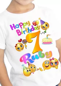 Emoji Geburtstagsshirt / Emoji Party Zubehör / Emoji Shirt / Emoji Geburtstag - Bild 1 von 4