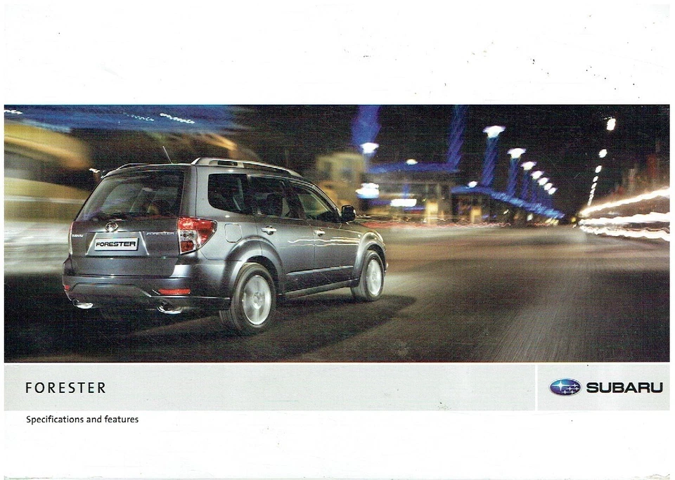 SUBARU FORESTER 2.0X & 2.0XS 2009- ORIGINAL FACTORY UK SPECS & FEATURES BROCHURE - Image 1 of 1