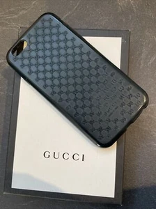 Gucci iPhone 6 / 6s Plus Case Hülle Silikon Schwarz/grau - Bild 1 von 5