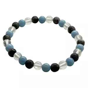 Black Labradorite, Angelite & Crystal Bracelet - Picture 1 of 1