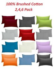 2-6 Pack Premium 100% Brushed Cotton Flannelette Pillow Cases Bed Pillow Covers
