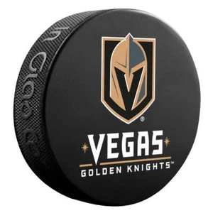 Official Vegas Golden Knights Basic Team Logo Collectors NHL Hockey Game Puck - Picture 1 of 2