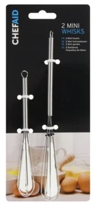 Chef Aid 2-Piece Mini Whisk Set, Silver - Picture 1 of 5