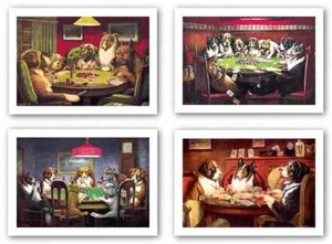 A Bold Bluff-Poker Sympathy-A Friend In Need-Post Mortem Set CM Coolidge 13x9 - Bild 1 von 1