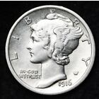 1916 Mercury Silver Dime Nice AU FREE SHIPPING