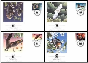 Samoa WWF 1993 ☀ W.W.F. - Fauna  Fruit Bats bat ☀ 4x FDC - Picture 1 of 1