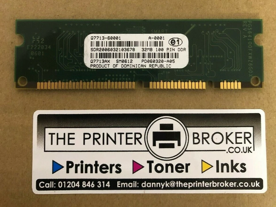 HP Laserjet9040 9050 Series 32MB 100 Pin DDR Memory Q7713-60001 Q7713AX - Image 1 of 1