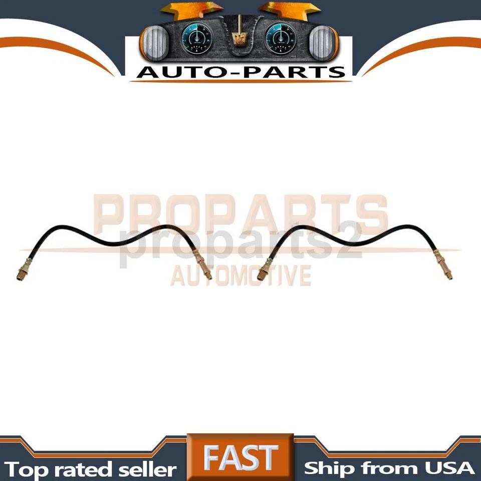 2x Hydraulic Brake Hose Front Kit For 1967 1968 1969 GMC K15/K1500 Suburban 5.7L - Image 1 of 4