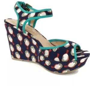 New~REPORT ‘Shala’ Womens Wedge BIRD Patterned Platform Heels Size 11 - Picture 1 of 6