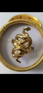 QVC Bronzo Italia Exotic Hammered Snake Ring Sz 8 - Picture 1 of 1