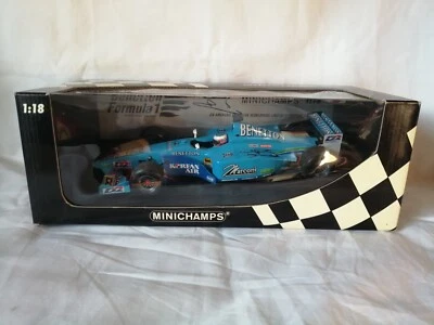 COA SIGNED MINICHAMPS BENETTON B200 1st TEST DRIVE 2000 1:18 JENSON BUTTON RARE - Image 1 of 4