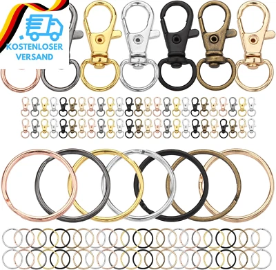DKBT Schlüsselringe 25Mm 100Stk Karabiner Schlüsselanhänger Basteln Set (50 Schlüssel