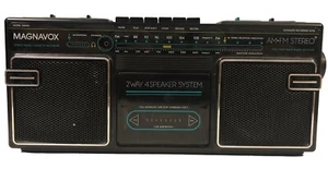 Vintage Magnavox D8060 Stereo Radio Kassetten Abspielgerät Recorder Ghettoblaster 2-Wege 4 Lautsprecher - Bild 1 von 12