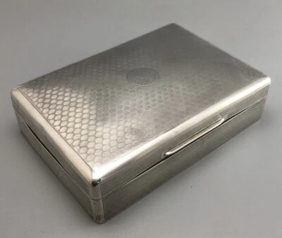 Antigua caja de cigarros de plata Royal Corps of Signals orfebres Londres 1921 AGLZX Foto 1 de 4