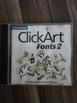 ClickArt Fonts 2 PC CD 10,000 letters lettering word art write documents project - Image 1 of 2
