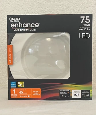FEIT Electric LEDR56/927CA 5-6" Retro-Fit Recessed Light 2700K Soft White 6 Pack - Image 1 of 4