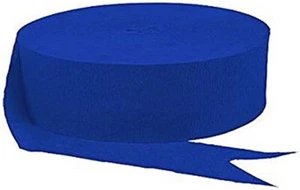 amscan - 18205.105 Amscan Jumbo Roll Party Crepe Streamer | Bright Royal Blue - Picture 1 of 1