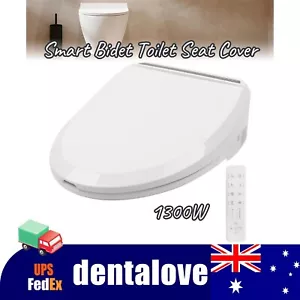 Smart Bidet Toilet Seat Cover Remote Control Electric Heated Water Clean 1300W - Picture 1 of 6