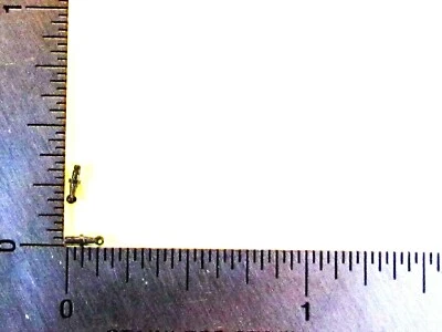 2 BLACK, M0486 HAND RAIL POST FOR MANTUA & TYCO RARE FACTORY ORIGINAL NEW PART - Image 1 of 2