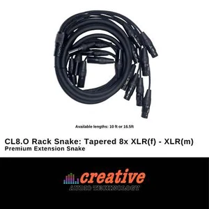 (N1) XLR CL8.Oxx Rack Snake: CONICO 8x XLR(f) - XLR(m) - Premium Extension Sna - Foto 1 di 3