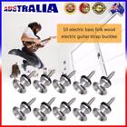 A# 10Pcs Guitar Strap Locks Button Pins For Electric Acoustic Bass Locking Parts