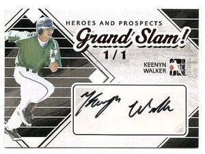 2011 ITG HEROES & PROSPECTS HITS SERIES 2 GRAND SLAM AUTOGRAPH Keenyn Walker 1/1 - Picture 1 of 1