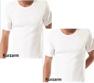 2/4 Stück Kurzarmhemd Herren Unterhemd Weiss 1/2 Arm Feinripp Baumwolle  Gr.5-10 - Bild 1 von 2