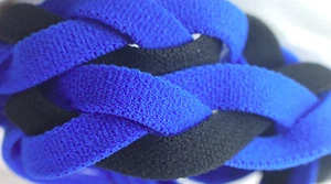 NEW! Royal Blue Black Grippy Band Headband Hair Sport Soccer Softball Stretchy - Picture 1 of 1