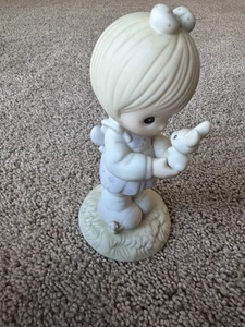 1987 Precious Moments Wishing You A Happy Easter Bunny # 109886 Hase Figur - Bild 1 von 11