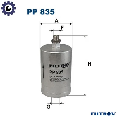 FILTRO COMBUSTIBLE PP 835 PARA FERRARI MONDIAL/Convertible 328/GTS/GTB 208/308 PUCH Foto 1 de 4