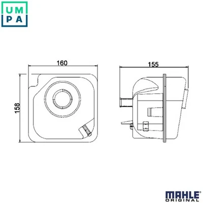 EXPANSION TANK COOLANT CRT 28 000S FOR VOLVO 850/Rural S70 C70/Convertible 2.0L - Image 1 of 4
