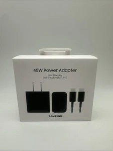 Chargeur mural Samsung 45W basse veille super rapide avec câble USB-C EP-T4511XBEGUS - Photo 1 sur 2