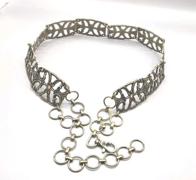 Винтажный широкий золотистый со стразами цепочка ремень, 31 «-38», 1 3/4», L1 - Изображение 1 из 4