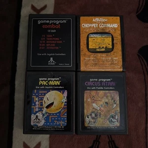 Pac-man, Circus, chopper command, combat- Atari 2600 UNTESTED - Picture 1 of 3