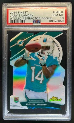 2014 Finest Jarvis Landry Atomic Refractor Rookies RC #FAR-JL Dolphins PSA 10 - Image 1 of 2