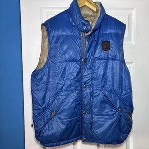Ralph Lauren Polo Vintage Gilet Down Puffer Bodywarmer blue Vest Size Medium y2k - Picture 1 of 14