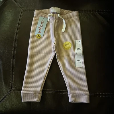 Cat and Jack Girls Pink Ribbed Leggings Size 18 Months Casual Spring - Image 1 of 4