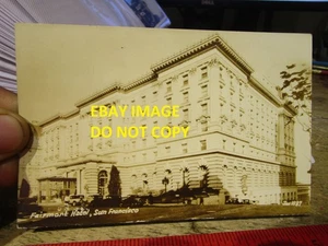 RARE OLD PICTURE PHOTO Real Postcard San Francisco California Fairmont Hotel SF - Picture 1 of 2