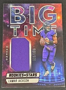 2024 Panini Rookies & Stars - Big Time Lamar Jackson #BT-LJN #d 06/399 (MEM) - Picture 1 of 2
