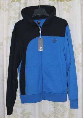 Authentic Sergio Tacchini Men's Tennis Full-Zip Retro Hoodie Jacket $120 NEW L - Image 1 of 3