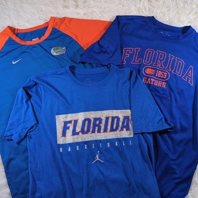 Lote de 3 camisetas masculinas M Nike Dry-Fit University of Florida Gators - Imagem 1 de 4