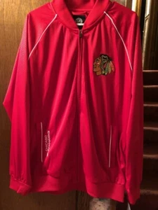 CHICAGO BLACKHAWKS ZIPPERED TRACK TYPE JACKET NEW SIZE XL GIII SPORTS - Picture 1 of 2