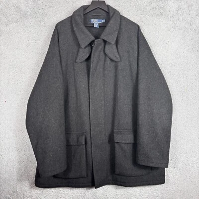 Polo Ralph Lauren Wool Jacket Men's Size XXL Gray Pea Coat Overcoat 2XL - Image 1 of 4