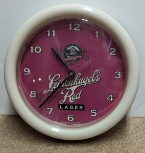 Leinenkugel's Red Lager Beer Clock 8.5” - works Chaney Made in USA - Picture 1 of 9