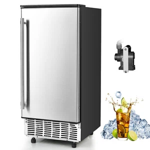 Free-Standing Built-in Ice Maker /Under Counter Machine 80lbs/Day w/ Light - Picture 1 of 10