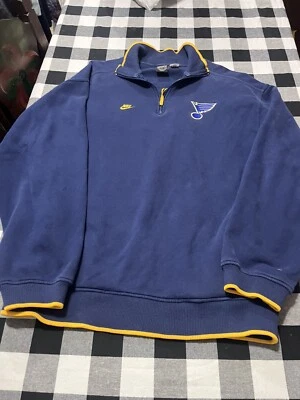 Mens Nike St. Louis Blues Hockey Pullover Size M Sweater Look @ Pics For Quality - Image 1 of 4