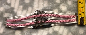 Bracciale Harry Potter Rosa Triplo Charm Intrecciato - Foto 1 di 1