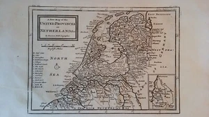 1737 ORIGINAL ANTIKE KUPFERSTICH KARTE VEREINIGTE PROVINZEN NIEDERLANDE - HERMAN MOLL - Bild 1 von 7
